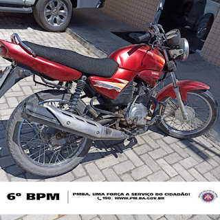 Polícia Militar da Bahia atua em Senhor do Bonfim e policiais militares prendem homem e recuperaram o veículo roubado