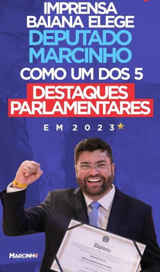 Marcinho Oliveira eleito parlamentar destaque do ano pela Imprensa Bahiana