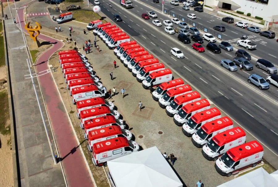 Em Salvador, municípios baianos recebem 36 ambulâncias para renovação e ampliação de frota do Samu