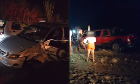 Colisão entre carros deixa dois feridos na BA-408, em Araci