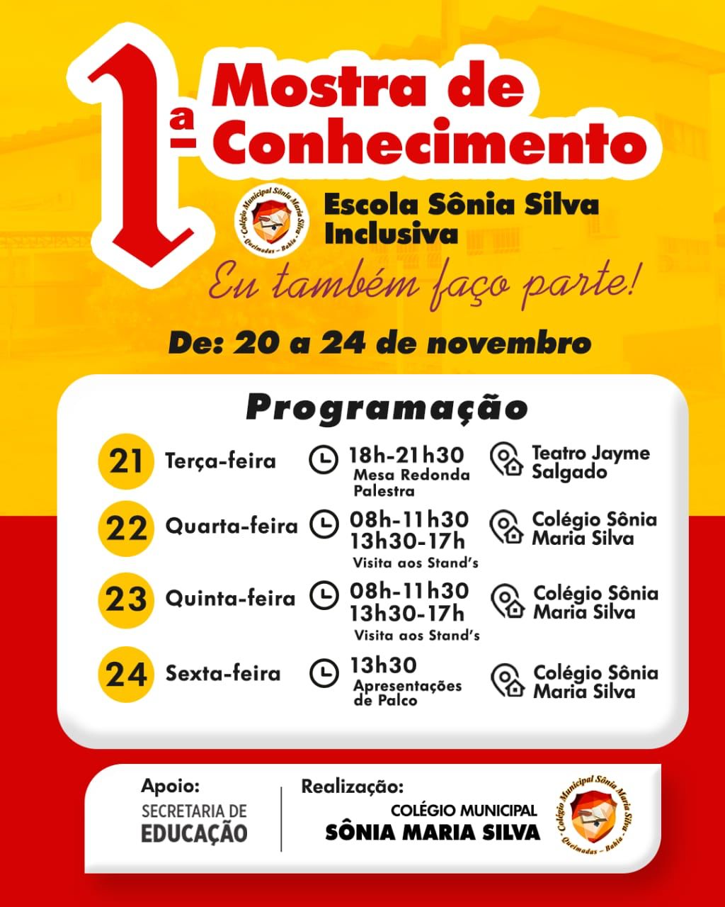 l Mostra de Conhecimento do Sônia Maria Silva