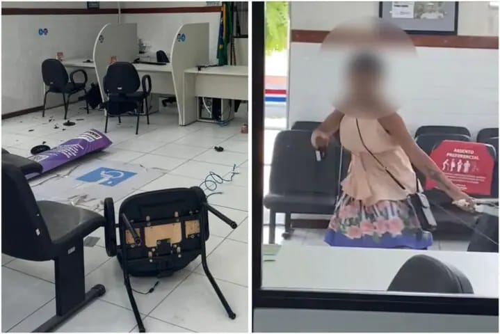 Mulher com facão ataca SAC de Crisópolis e servidores fogem