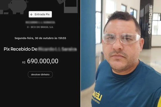 Empresário recebe PIX de R$ 690 mil por engano e devolve dinheiro: ‘Não pensei duas vezes’