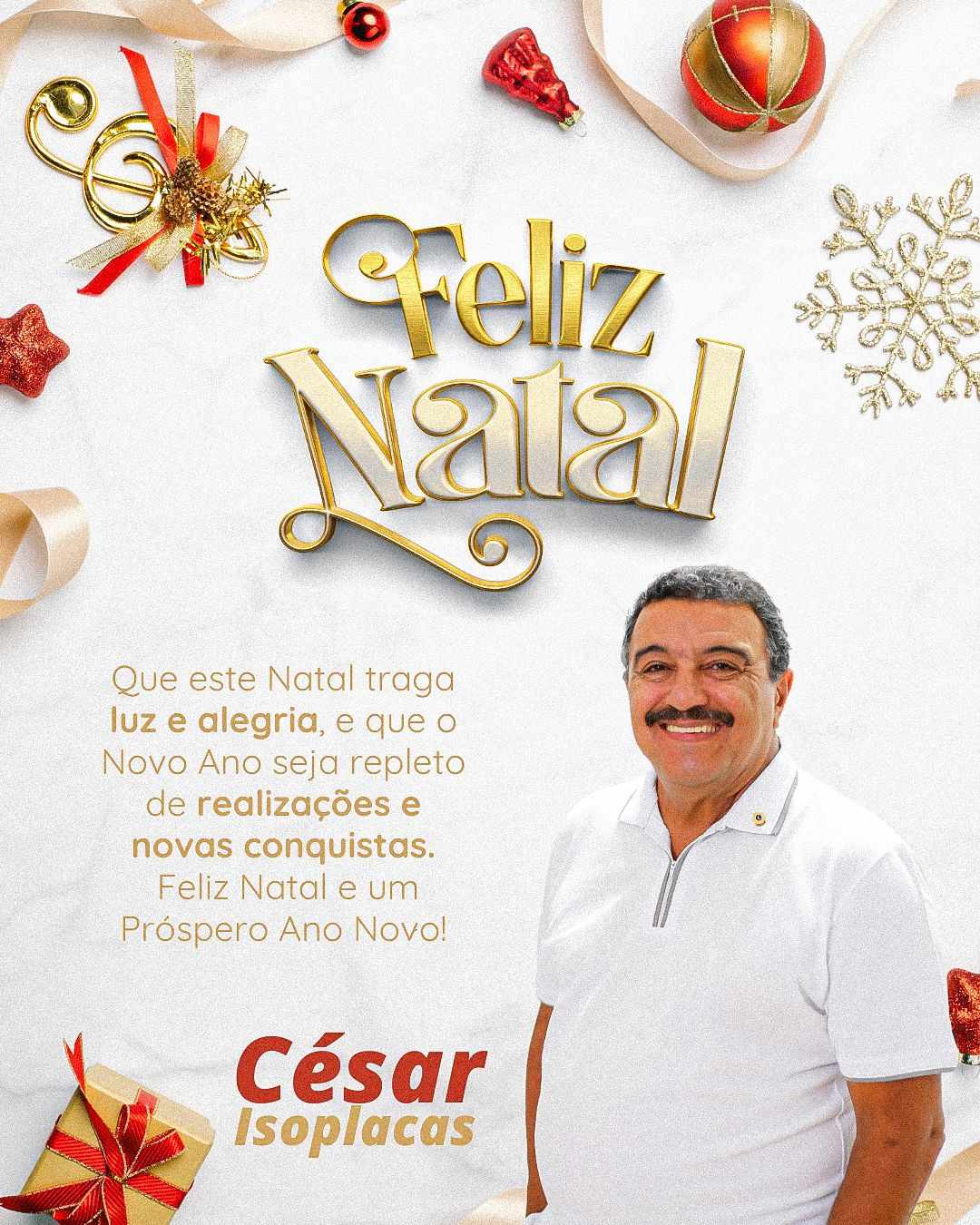 Mensagem de Natal do Empresário Cesar  da IsoPlacas
