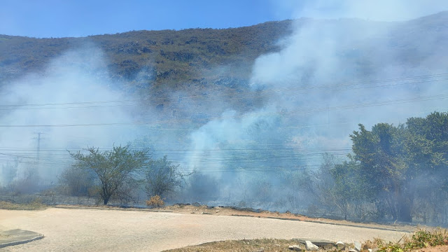 Crianças decidem fazer campinho de futebol e provoca incêndio florestal em Jacobina