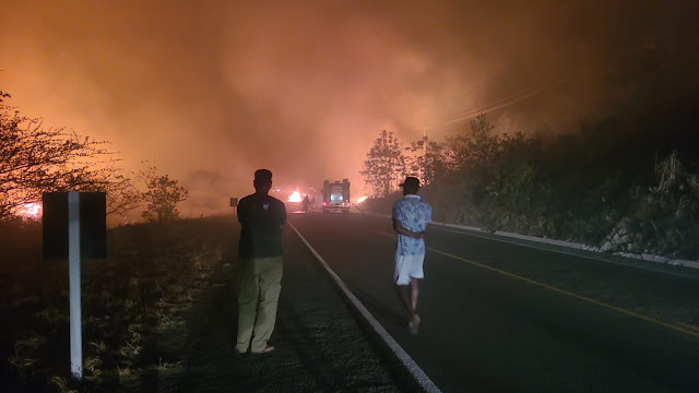 Caminhão pega fogo na saída de Jacobina, sentido Salvador