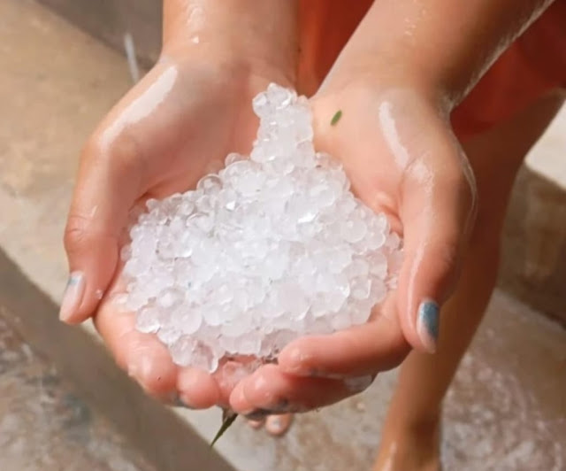 Após longo período de estiagem, Jacobina registra chuva de granizo