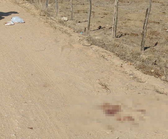 Corpo de homem é encontrado com marcas de tiros em estrada de terra na região do Pereira, em Santaluz