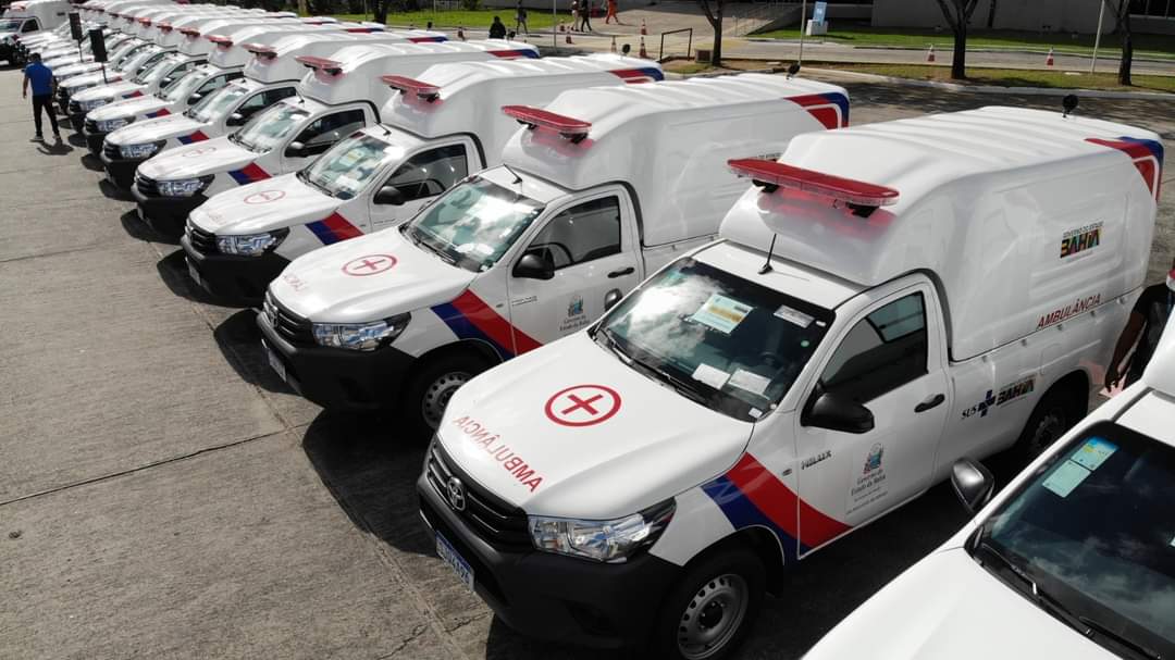 Quarenta cidades da Bahia recebem novas ambulâncias; veja quais