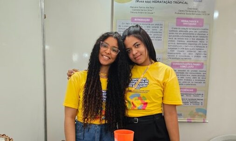 Estudantes de Queimadas utilizam coração da bananeira para desenvolver creme facial