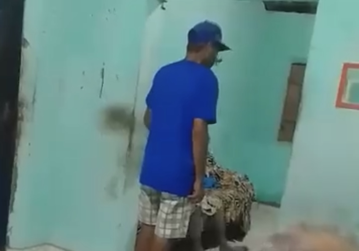 Preso homem filmado agredindo os pais em Itiúba