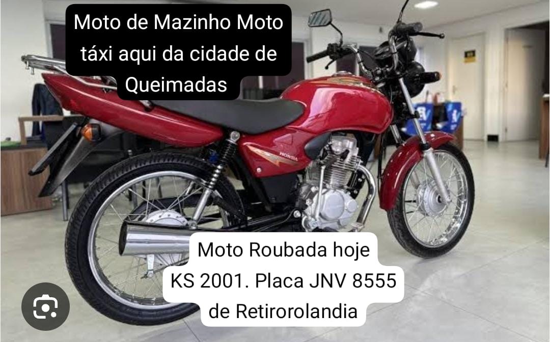 Motocicleta de trabalhador é furtada em Queimadas